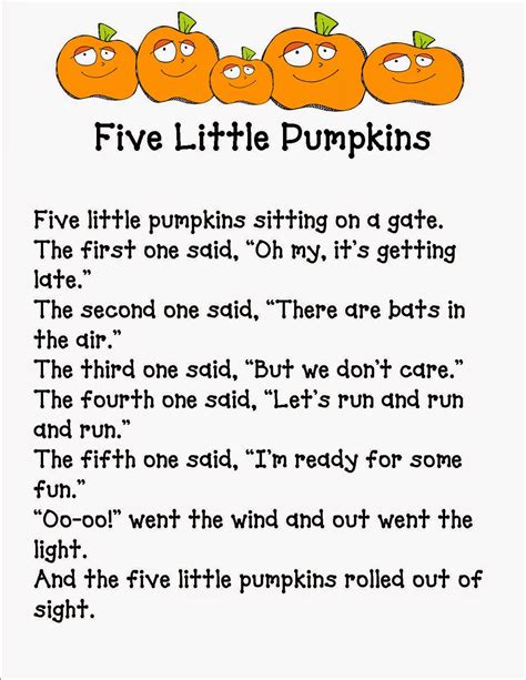 five little pumpkins clipart|5 little pumpkins song printable.